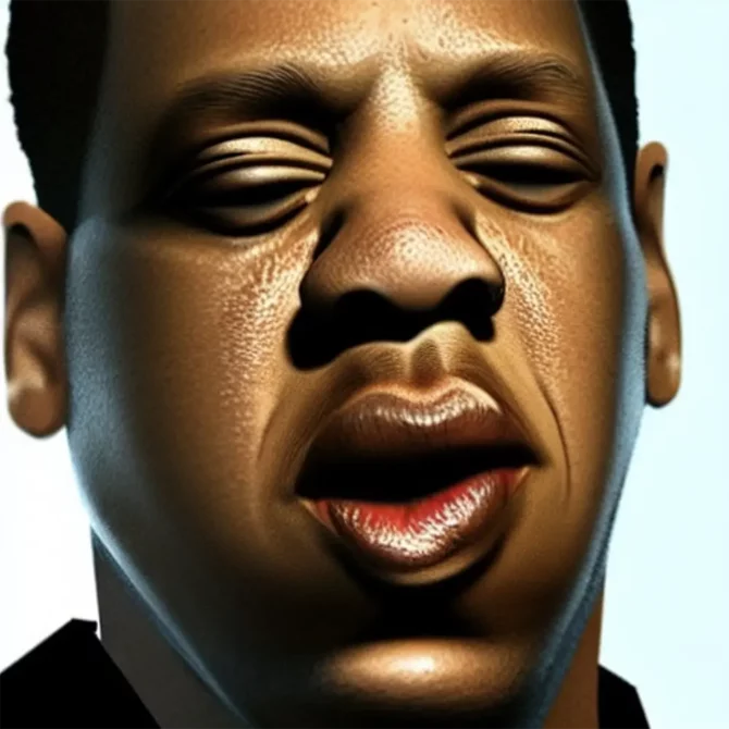 JAY-Z in the style of Georg Baselitz     5